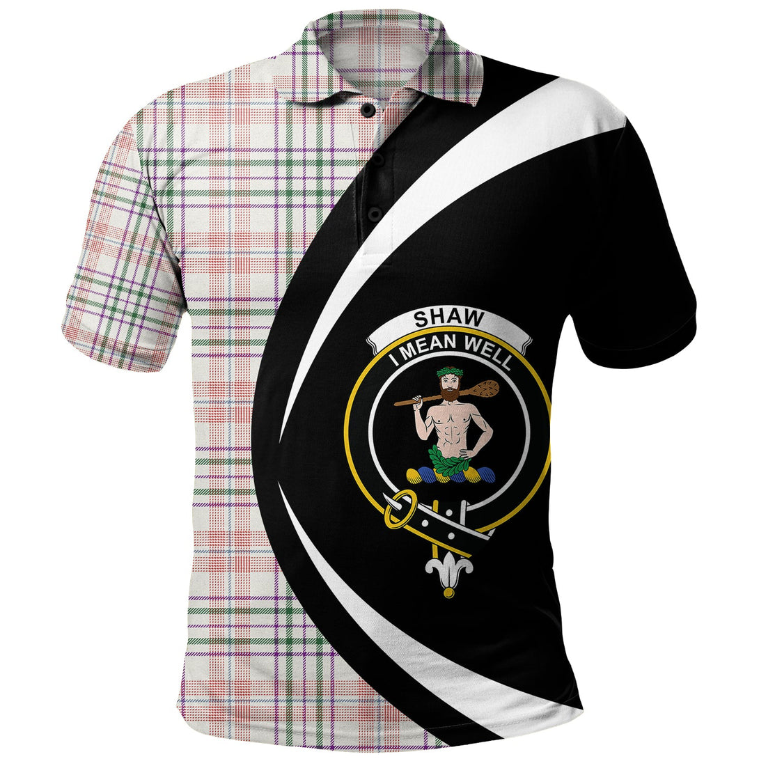 Shaw Women's Dress Modern Clan Badge Tartan Polo Shirt Circle Style Personalized