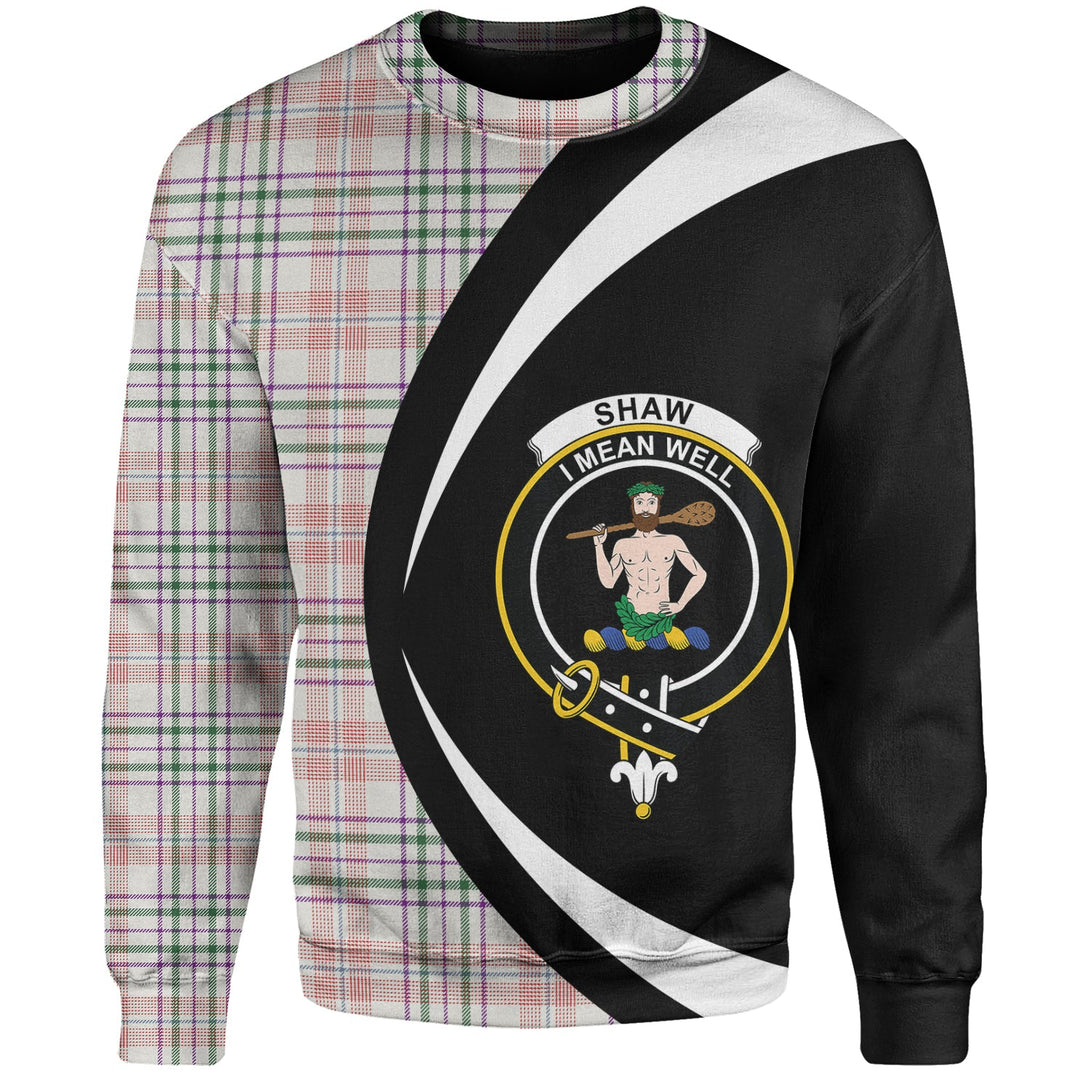 Shaw Women's Dress Modern Clan Badge Tartan Sweatshirt Circle Style Personalized