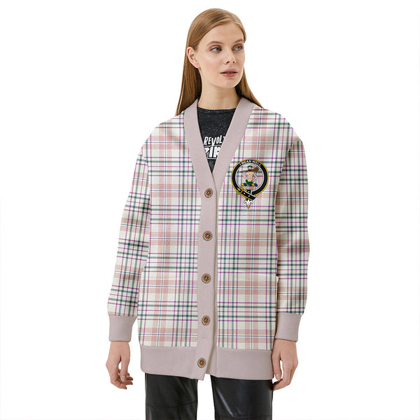 Shaw Women's Dress Weathered Clan Badge Tartan V-neck Cardigan