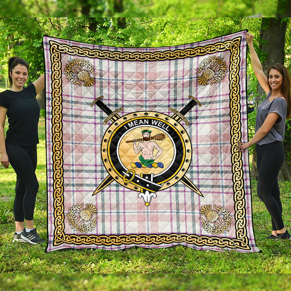 Shaw Women's Dress Weathered Clan Badge Tartan Premium Quilt Celtic Shield