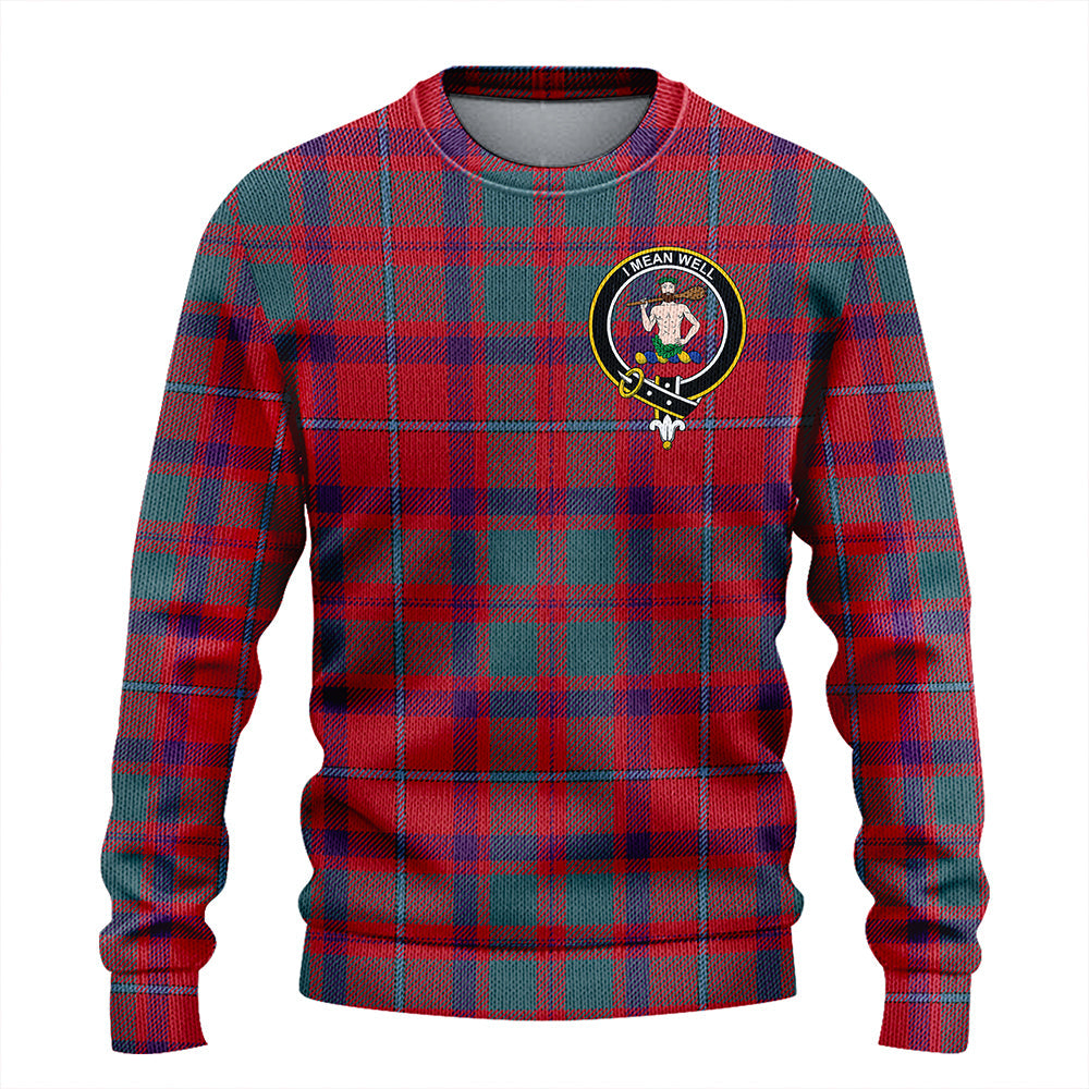 Shaw of Tordarroch Weathered Clan Badge Tartan Knitted Sweater