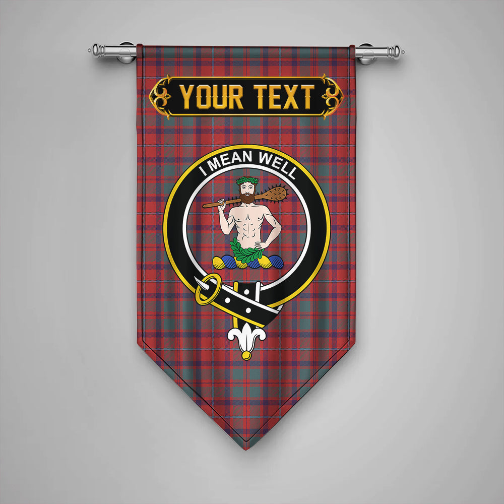 Shaw of Tordarroch Weathered Clan Badge Tartan Gonfalon Personalize