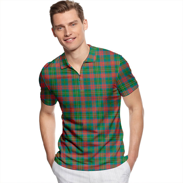 Shearer Ancient Tartan Classic Lapel Zip Short Sleeve Polo