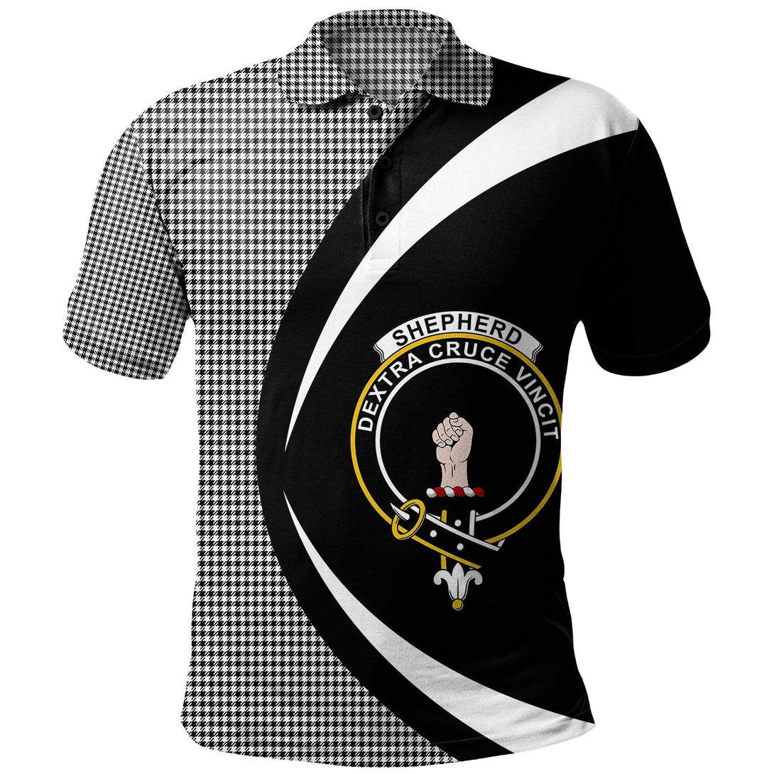 Shepherd Clan Badge Tartan Polo Shirt Circle Style Personalized