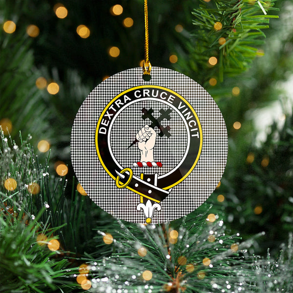 Shepherd Clan Badge Tartan Plastic Christmas Ornaments