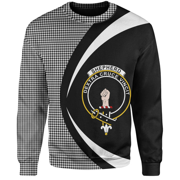 Shepherd Clan Badge Tartan Sweatshirt Circle Style Personalized