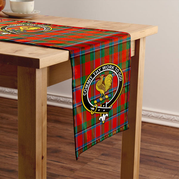 Sinclair Ancient Clan Badge Tartan Table Runner