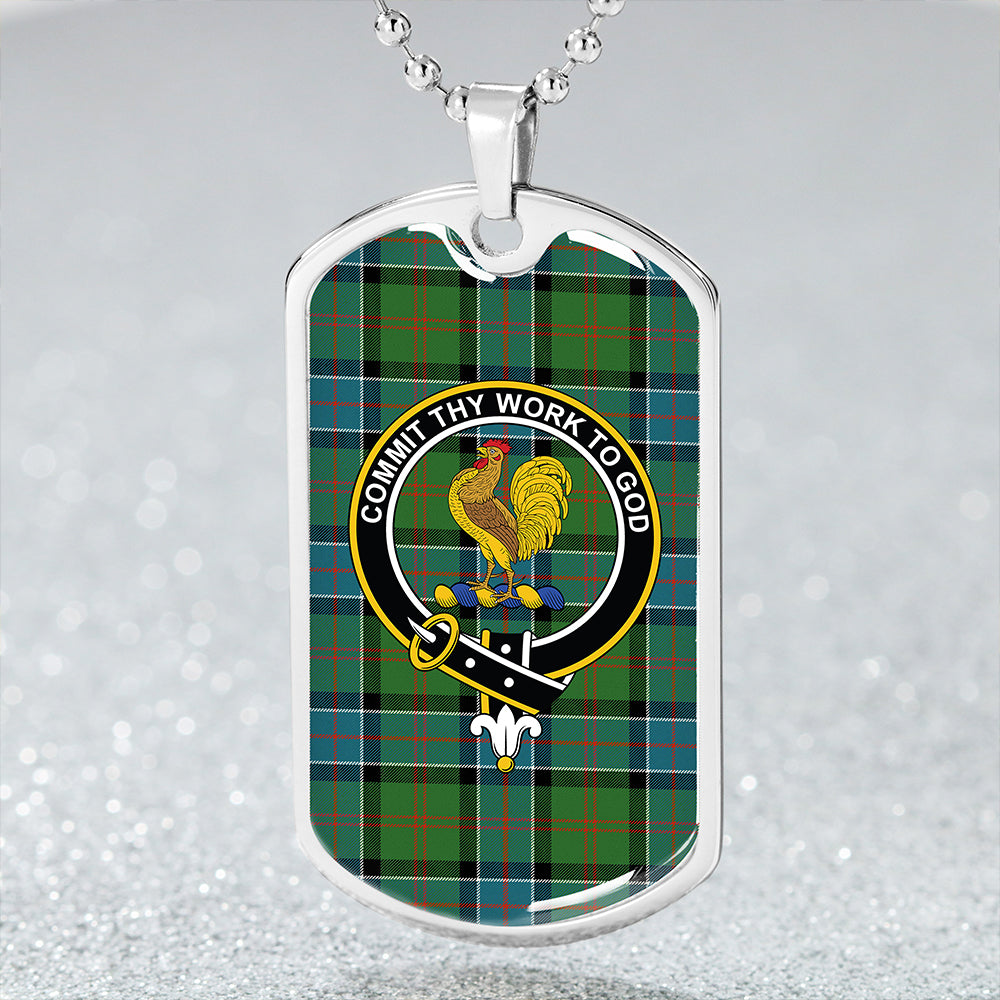 Sinclair Hunting Ancient Clan Badge Classic Tartan Dog Tag Necklace