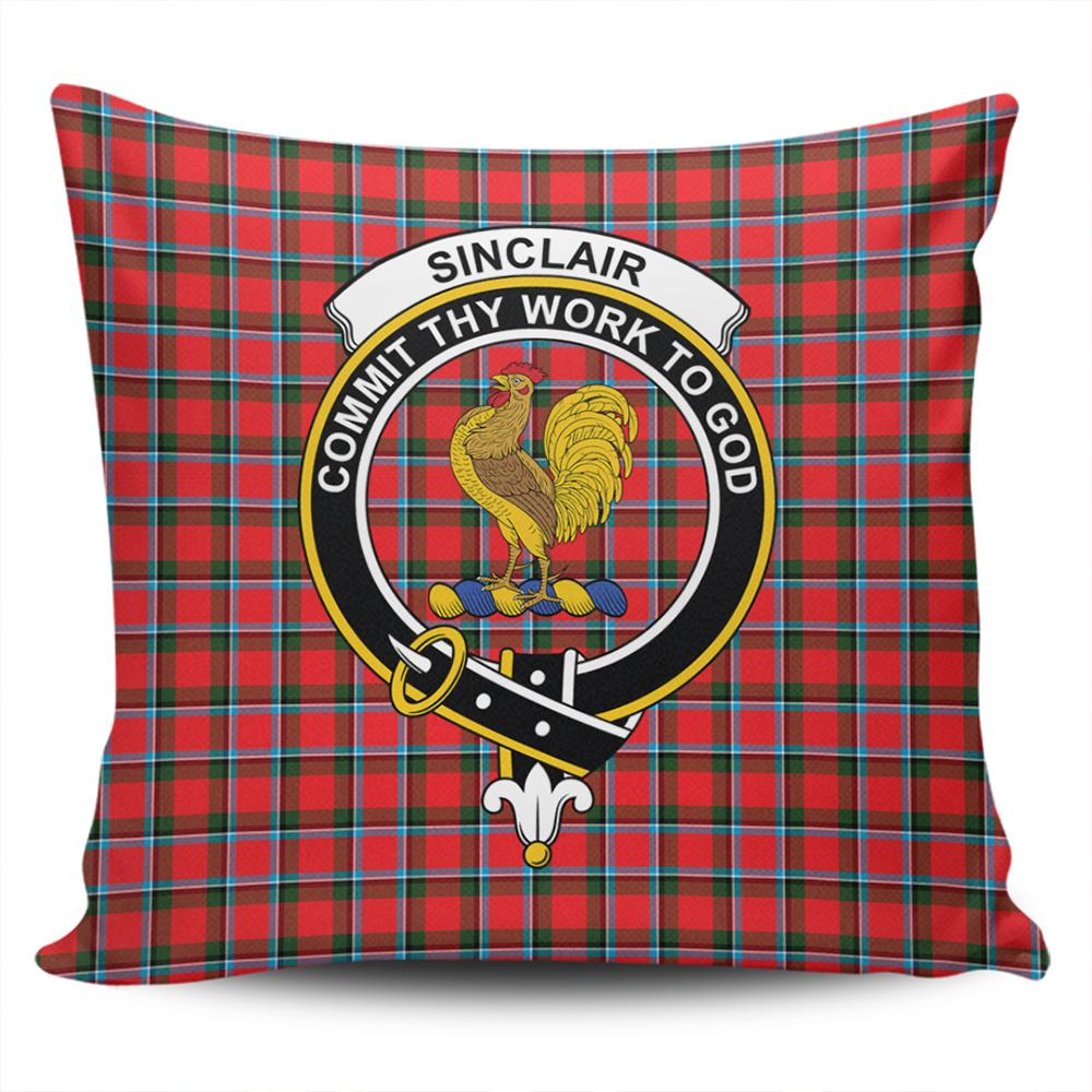 Sinclair Modern Tartan Classic Crest Pillow Cover