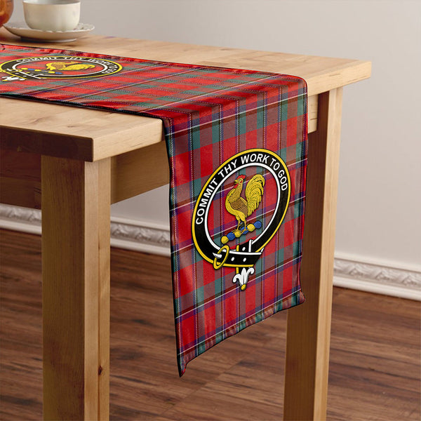 Sinclair Weathered Clan Badge Tartan Table Runner