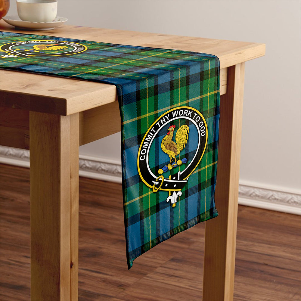 Sinclair of Ulster Ancient Clan Badge Tartan Table Runner