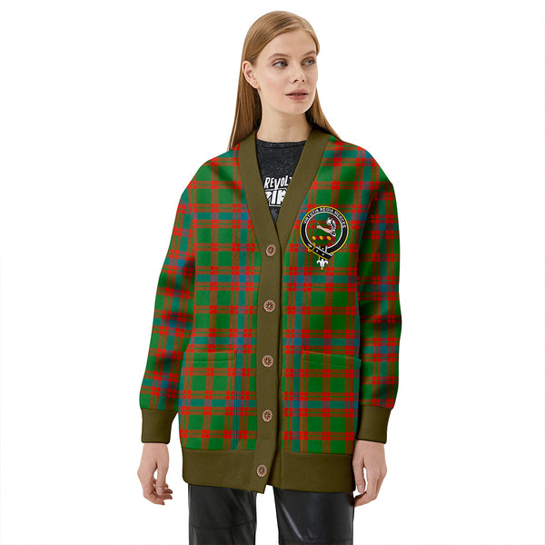 Skene Ancient Clan Badge Tartan V-neck Cardigan