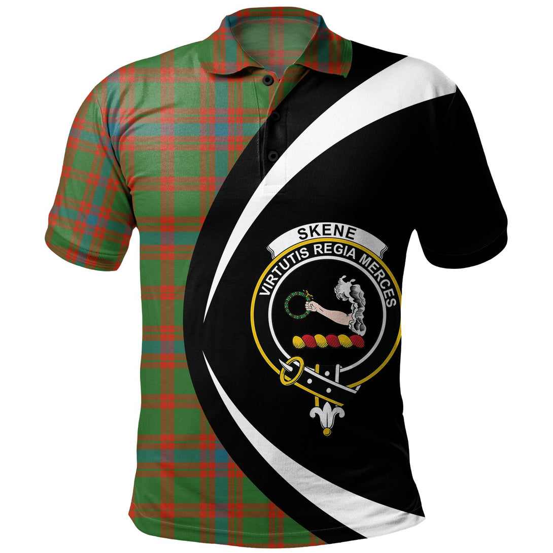 Skene Ancient Clan Badge Tartan Polo Shirt Circle Style Personalized