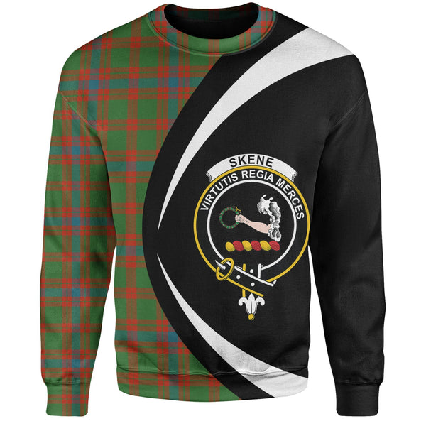 Skene Ancient Clan Badge Tartan Sweatshirt Circle Style Personalized