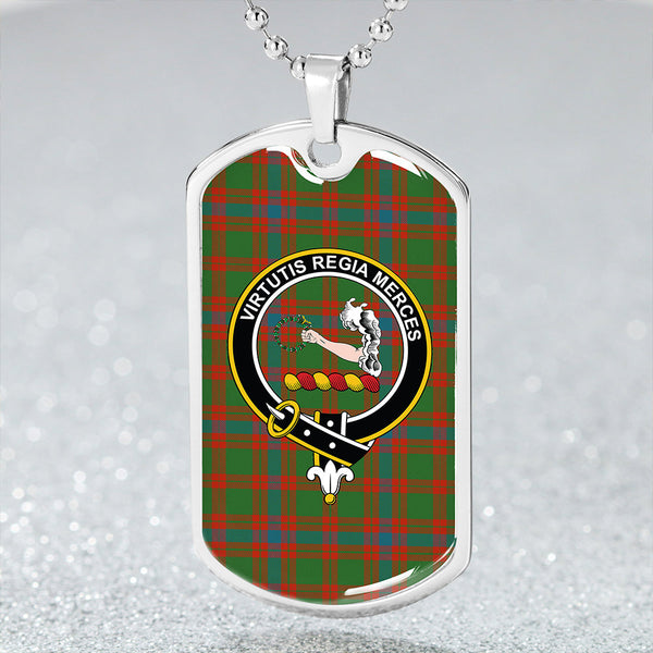 Skene Ancient Clan Badge Classic Tartan Dog Tag Necklace