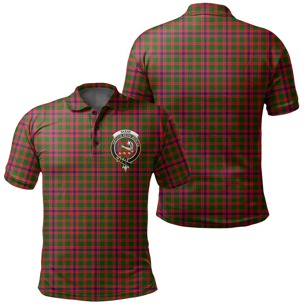 Skene Modern Tartan Classic Crest Polo Shirt