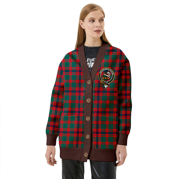 Skene Modern Clan Badge Tartan V-neck Cardigan