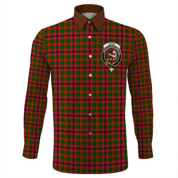 Skene Modern Tartan Classic Crest Long Sleeve Button Shirt