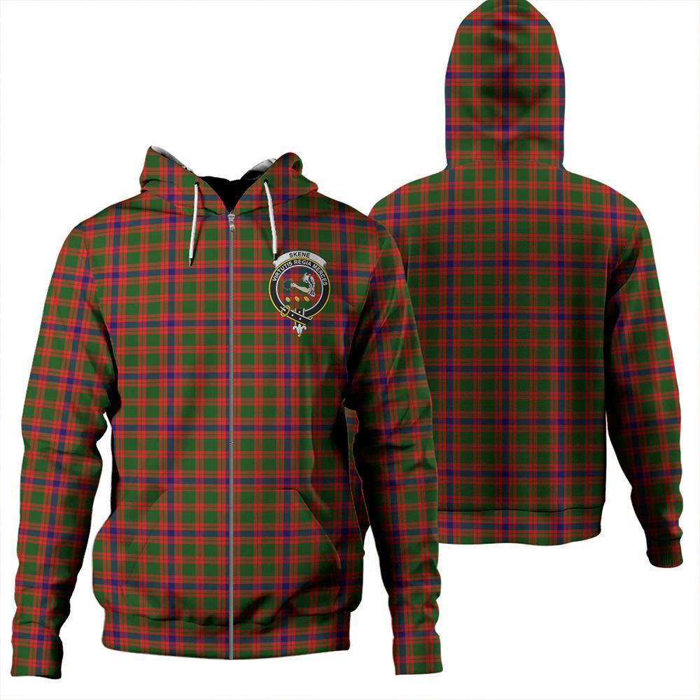 Skene Modern Tartan Classic Crest Zipper Hoodie