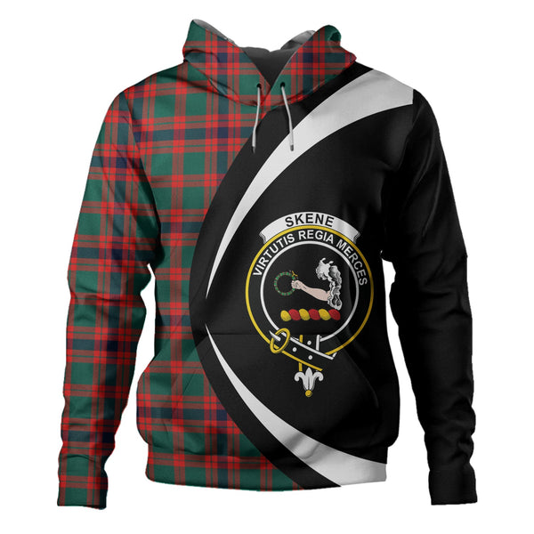 Skene Modern Clan Badge Tartan Hoodie Circle Style