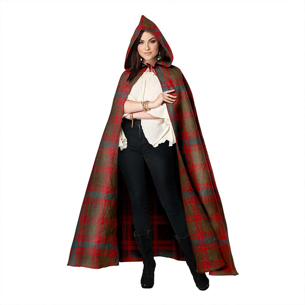 Skene Weathered Clan Badge Tartan Hooded Cloak