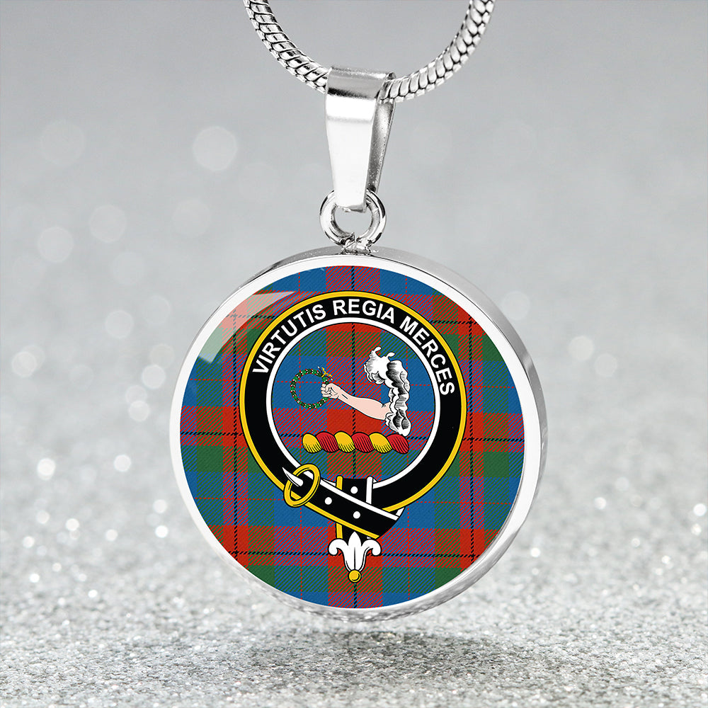 Skene of Cromar Ancient Clan Badge Tartan Classic Circle Necklace