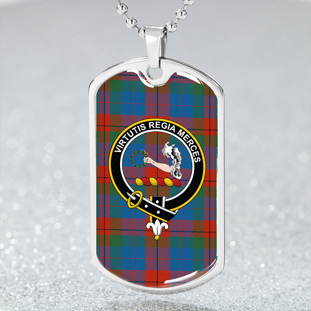 Skene of Cromar Ancient Clan Badge Classic Tartan Dog Tag Necklace