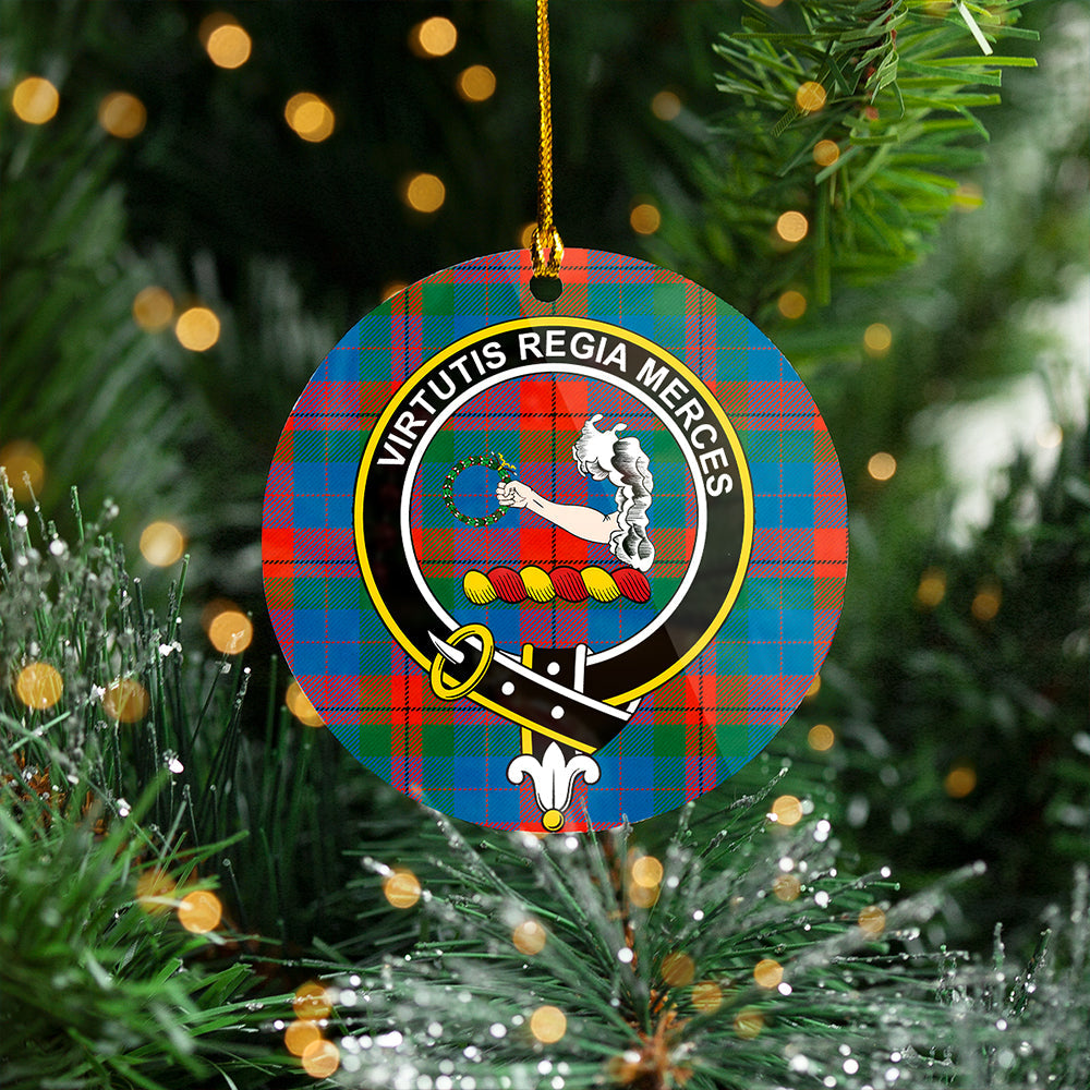 Skene of Cromar Ancient Clan Badge Tartan Plastic Christmas Ornaments