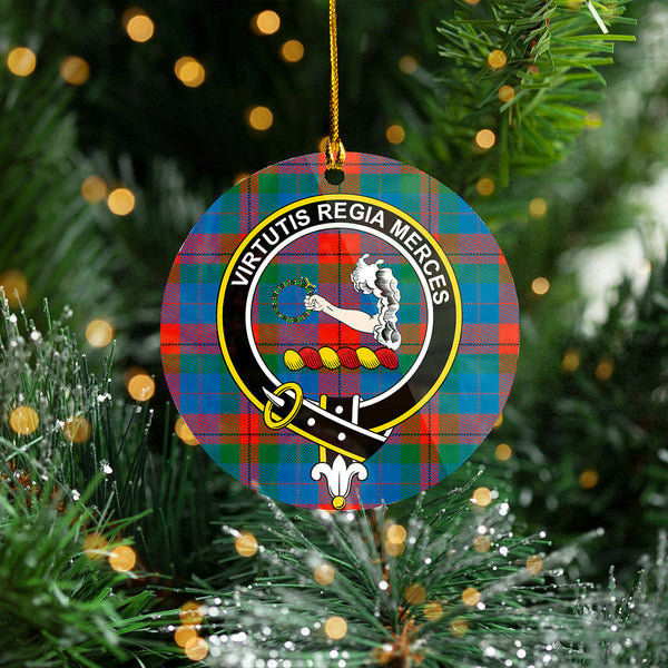 Skene of Cromar Ancient Clan Badge Tartan Plastic Christmas Ornaments