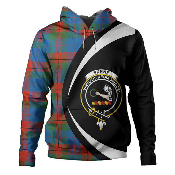 Skene of Cromar Ancient Clan Badge Tartan Hoodie Circle Style