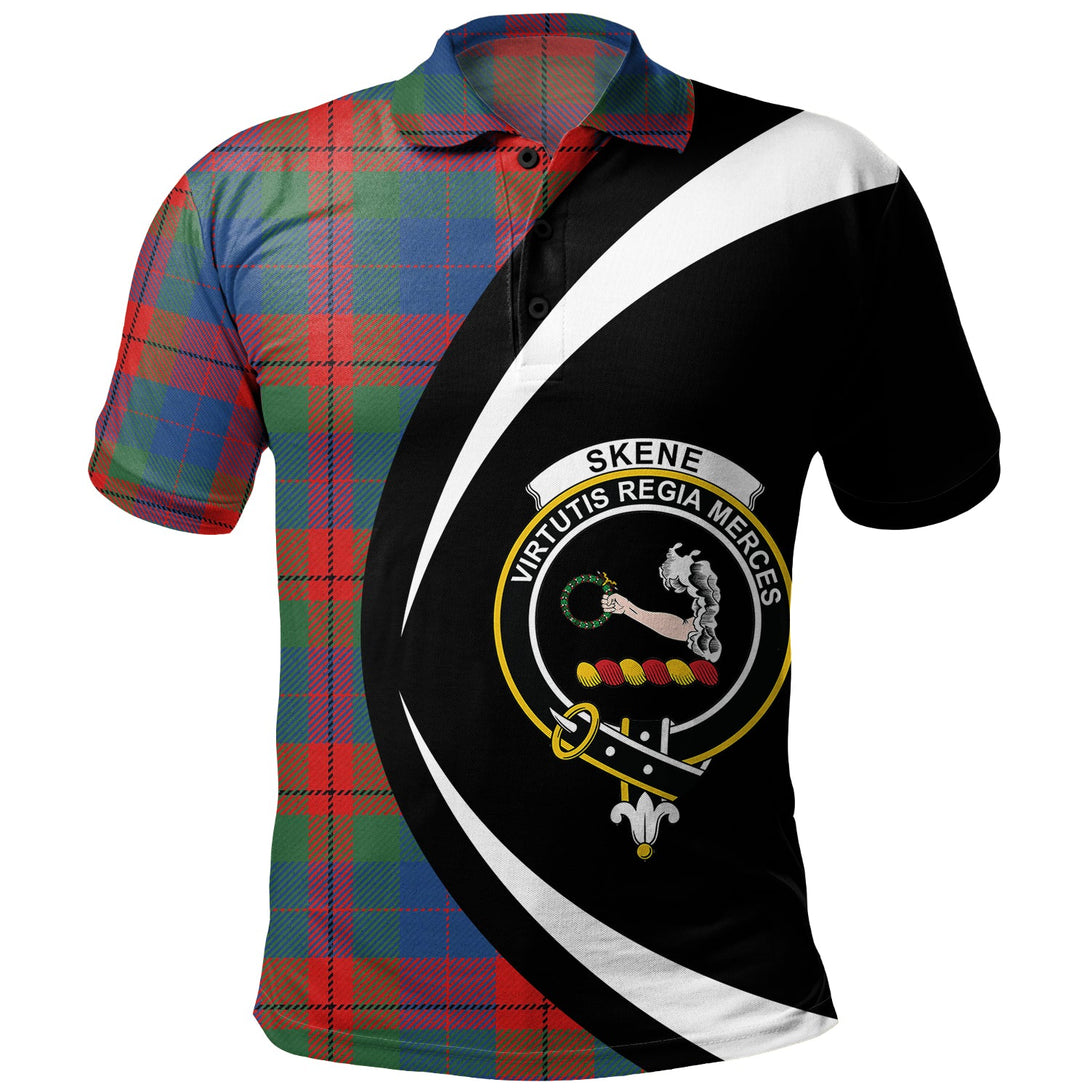 Skene of Cromar Modern Clan Badge Tartan Polo Shirt Circle Style Personalized