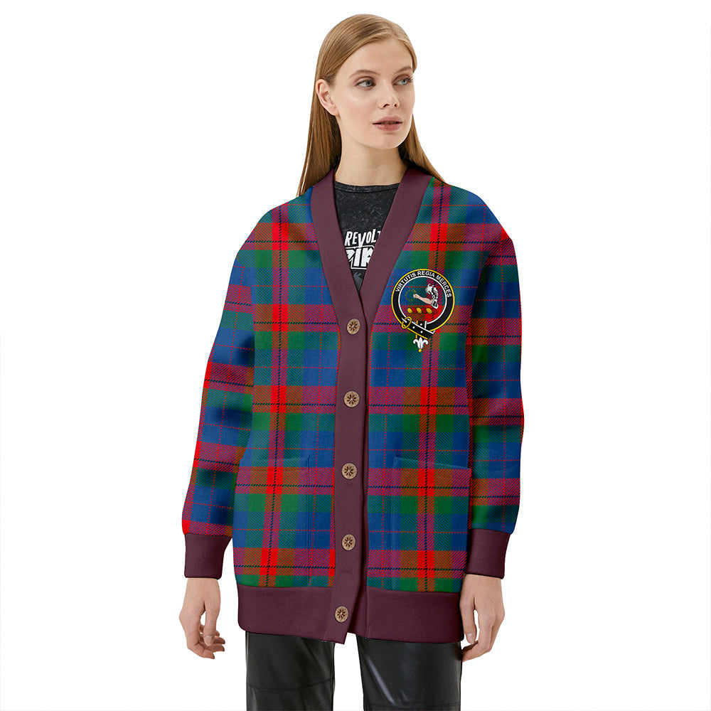 Skene of Cromar Modern Clan Badge Tartan V-neck Cardigan