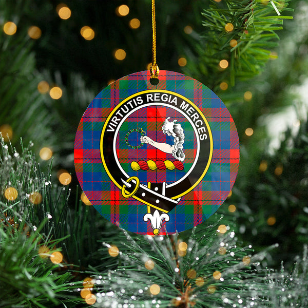 Skene of Cromar Modern Clan Badge Tartan Plastic Christmas Ornaments