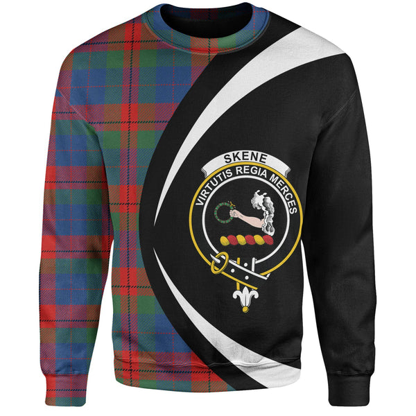 Skene of Cromar Modern Clan Badge Tartan Sweatshirt Circle Style Personalized