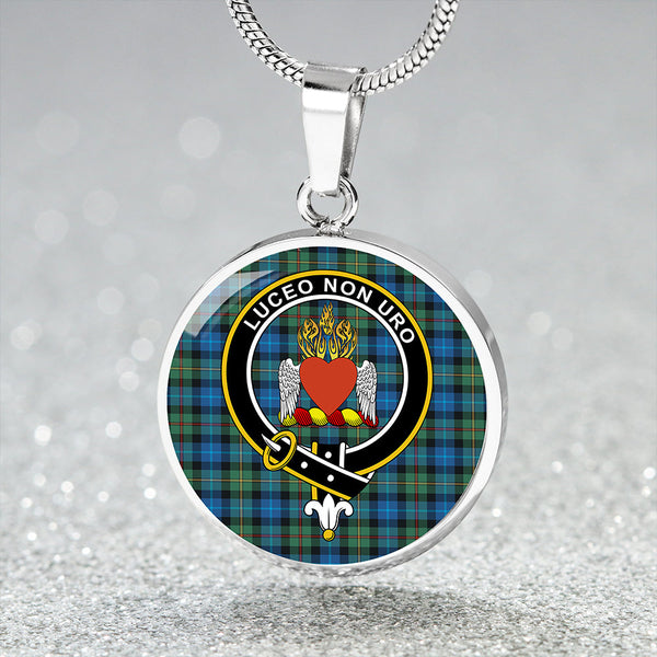 Smith Ancient Clan Badge Tartan Classic Circle Necklace