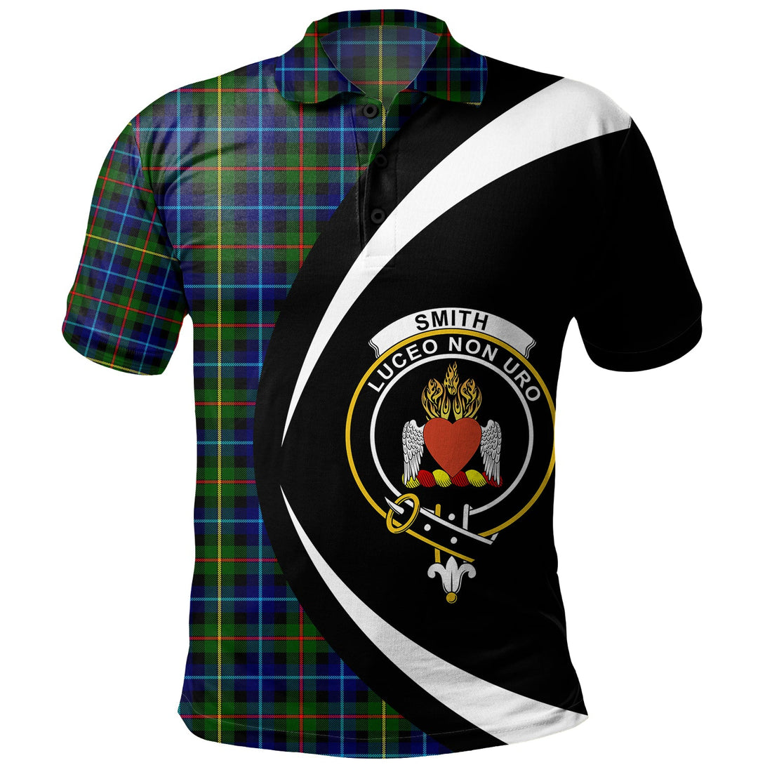 Smith Modern Clan Badge Tartan Polo Shirt Circle Style Personalized