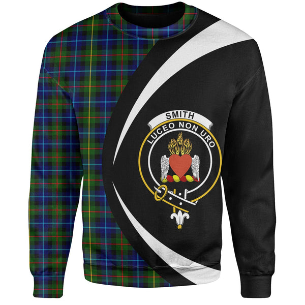 Smith Modern Clan Badge Tartan Sweatshirt Circle Style Personalized