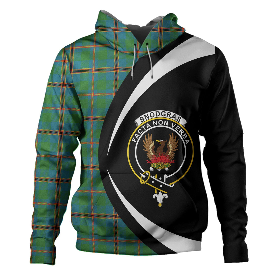 Snodgrass Ancient Clan Badge Tartan Hoodie Circle Style