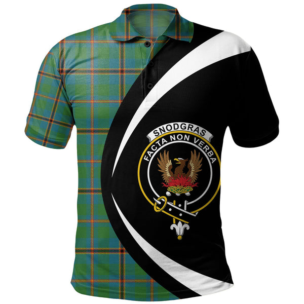 Snodgrass Ancient Clan Badge Tartan Polo Shirt Circle Style Personalized