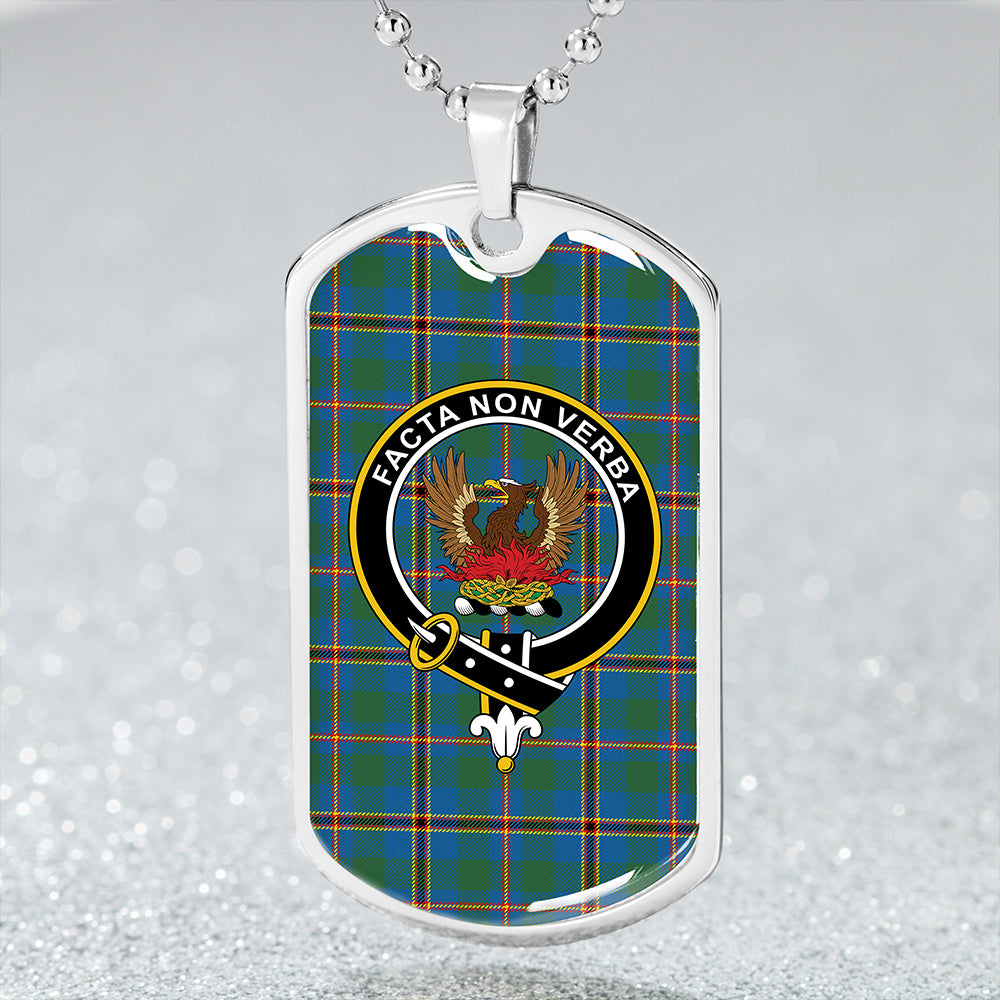 Snodgrass Modern Clan Badge Classic Tartan Dog Tag Necklace