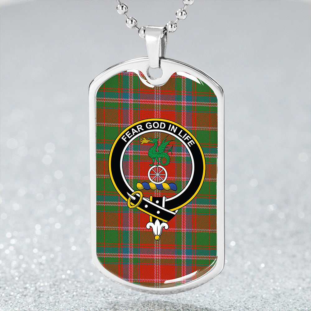 Somerville Ancient Clan Badge Classic Tartan Dog Tag Necklace