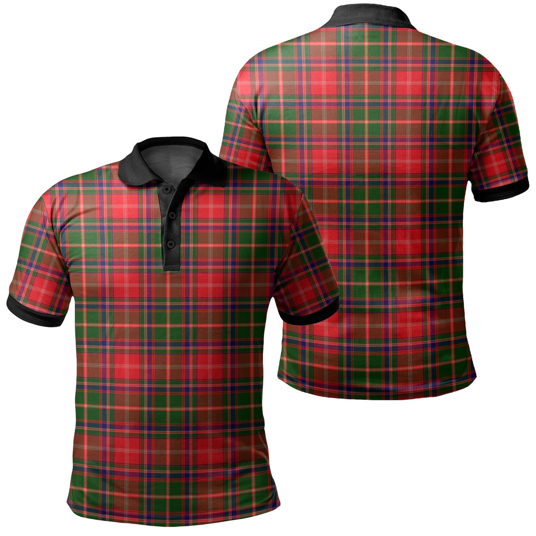 Somerville Modern Tartan Classic Polo Shirt Black Neck 2 Style