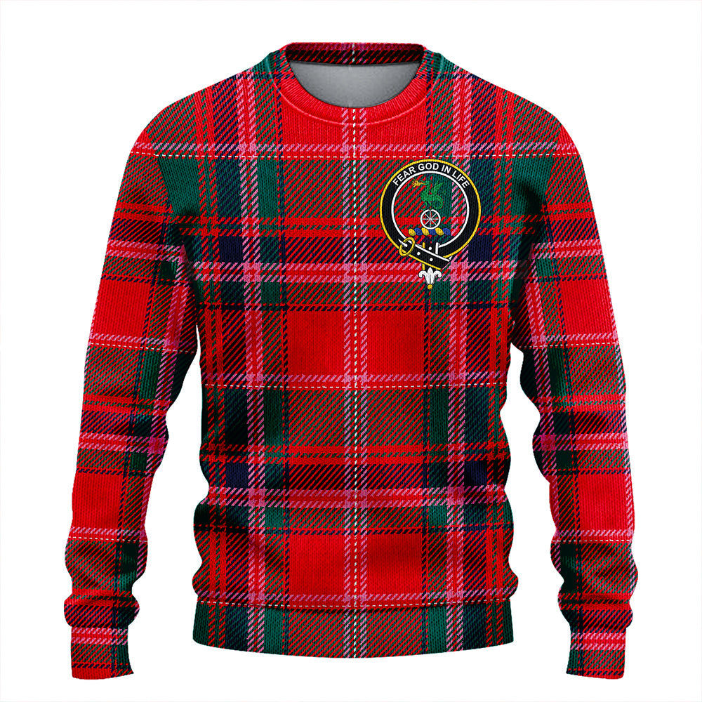 Somerville Modern Clan Badge Tartan Knitted Sweater