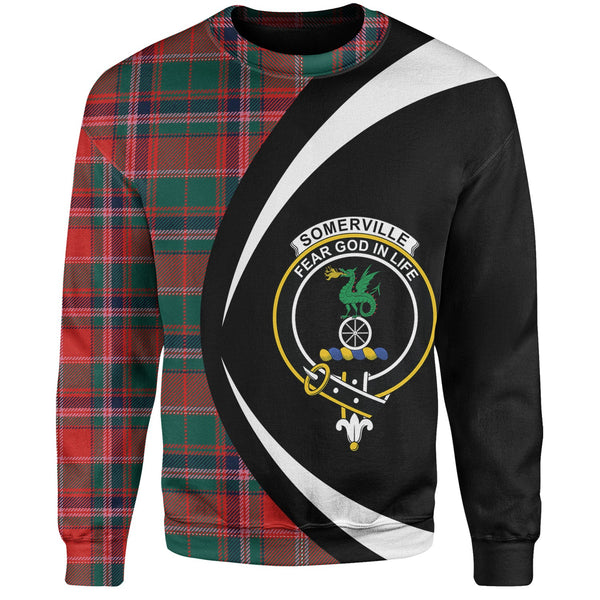 Somerville Modern Clan Badge Tartan Sweatshirt Circle Style Personalized