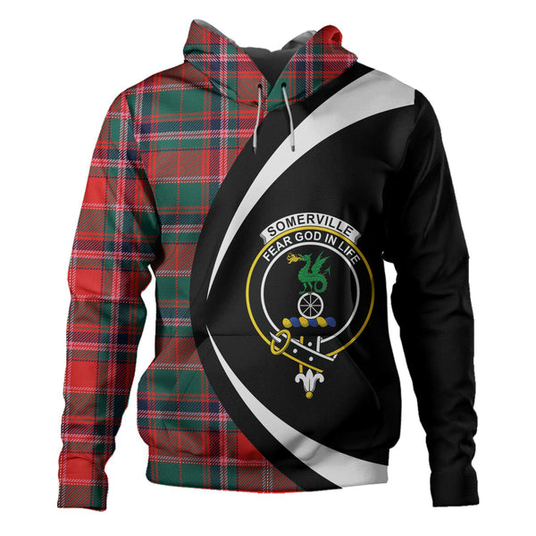 Somerville Modern Clan Badge Tartan Hoodie Circle Style