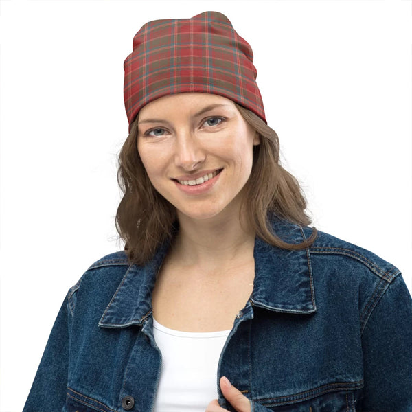 Somerville Weathered Clan Badge Tartan Beanie