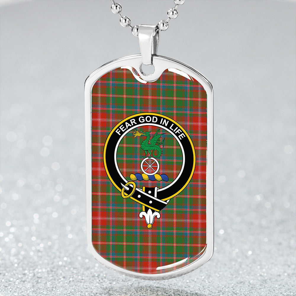 Somerville # 2 Ancient Clan Badge Classic Tartan Dog Tag Necklace