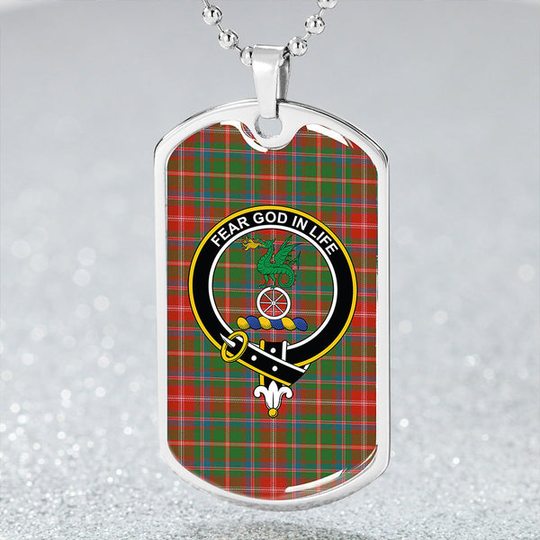 Somerville # 2 Ancient Clan Badge Classic Tartan Dog Tag Necklace