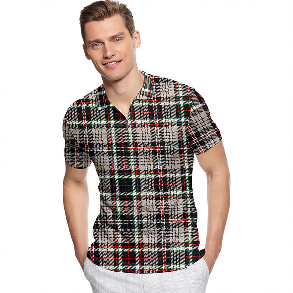 Southwick Ancient Tartan Classic Lapel Zip Short Sleeve Polo