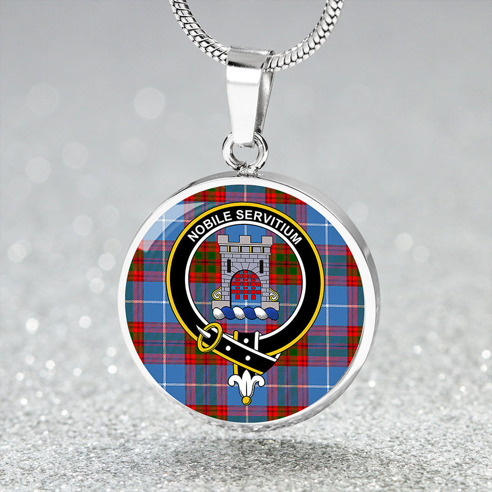 Spalding Clan Badge Tartan Classic Circle Necklace